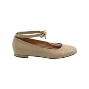 Pre-owned Leather flats Gianvito Rossi Pre-owned , Beige , Dames