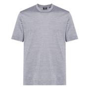 Katoen zijden T-shirt Ermenegildo Zegna , Gray , Heren