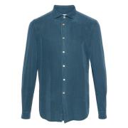 Lyocell Shirt, Made in Italy Boglioli , Blue , Heren