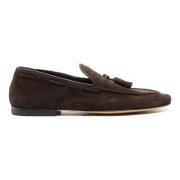 Suede Tassel Loafers Made in Italy Officine Creative , Brown , Heren