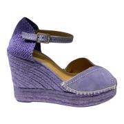 Lavendel Wedge Espadrilles met Cut-out Castañer , Purple , Dames