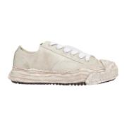 Vintage Leren Lage Top Sneakers Mihara Yasuhiro , Beige , Heren