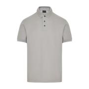 Katoenen Polo Shirt 3 Knopen Emporio Armani , Gray , Heren