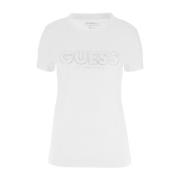 Witte dames T-shirt Guess , White , Dames