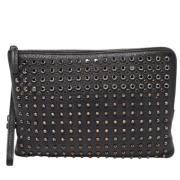 Pre-owned Leather clutches MCM Pre-owned , Black , Dames