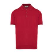 Klassieke Katoenen Poloshirt Made in Italy Canali , Red , Heren