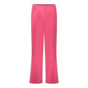 Hoge Taille Plooi Broek Betty & Co , Pink , Dames