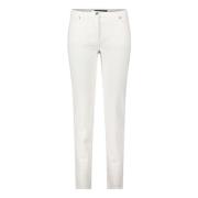 High-Waist Slim-Fit Jeans met Stiksels Betty Barclay , White , Dames