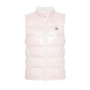 Roze Gewatteerde Gewatteerde Mouwloze Vest Moncler , Pink , Dames