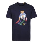 Casual Katoenen T-Shirt Ralph Lauren , Blue , Heren