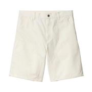 Stoffen Shorts met Stijl I033118-D6.02 Carhartt Wip , White , Heren