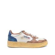 Vintage Witte Sneakers met Blauwe Hiel Autry , Multicolor , Dames