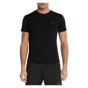 Slim Fit Gebreid T-Shirt Emporio Armani , Black , Heren
