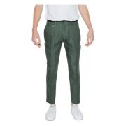 Groene Linnenmix Broek met Rits Antony Morato , Green , Heren