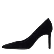 Pre-owned Velvet heels Yves Saint Laurent Vintage , Black , Dames