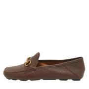 Pre-owned Leather flats Gucci Vintage , Brown , Heren