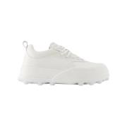 Pre-owned Leather sneakers Jil Sander Pre-owned , White , Heren