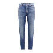 Blauwe Jeans met knoopsluiting PT Torino , Blue , Heren