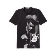 James Dean T-shirt Dolce & Gabbana , Black , Heren