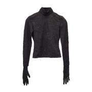 Pre-owned Polyester tops Balenciaga Vintage , Black , Dames