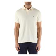 Klassieke Polo Shirt Regular Fit Pique Tommy Hilfiger , Beige , Heren