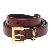 Pre-owned Leather belts Yves Saint Laurent Vintage , Red , Dames