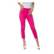 Stretchy cropped chino broek Max Mara Weekend , Pink , Dames