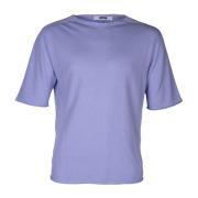 Heren Katoen Zijde T-shirt Raglan Mouw Mauro Grifoni , Purple , Heren