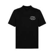 Zwart Logo Print Crew Neck T-shirt Amiri , Black , Heren