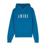 Blauwe Logo Print Sweater Amiri , Blue , Heren