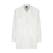 Witte Pour Homme Katoenen Overhemd Yohji Yamamoto , White , Heren