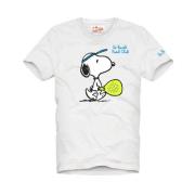 Snoopy Padel Club T-shirt MC2 Saint Barth , White , Heren