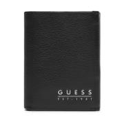 Natuurlijk leren portemonnee - Noir model Guess , Black , Heren