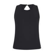 Open rug stretch top - Zwart Guess , Black , Dames