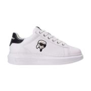 Witte Casual Leren Sneakers Karl Lagerfeld , White , Dames