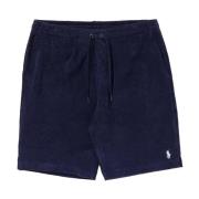 Katoen Blend Polo Shorts Ralph Lauren , Blue , Heren