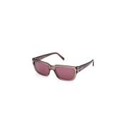 Shiny Light Brown Bordeaux Mirror Zonnebril Tom Ford , Brown , Dames