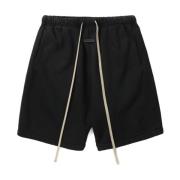 Zwarte Bermuda Shorts Jersey Weefsel Fear Of God , Black , Heren