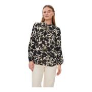 Bloemen ballonmouw blouse Freequent , Multicolor , Dames
