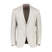 Geruite blazer tijdloze moderne pasvorm Eduard Dressler , Beige , Here...