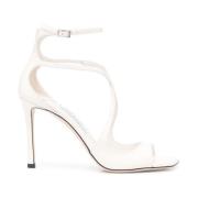 Witte Azia Patent Leren Sandalen Jimmy Choo , White , Dames