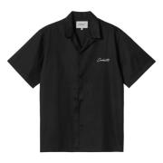 Zwarte Delray Shirt met Bowling Kraag Carhartt Wip , Black , Heren