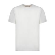 Egret Katoenen T-Shirt Ronde Hals Korte Mouwen Selected Homme , White ...