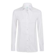 Vintage Wit Slim Fit Overhemd Finamore , White , Heren