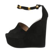 Pre-owned Suede sandals Chloé Pre-owned , Black , Dames