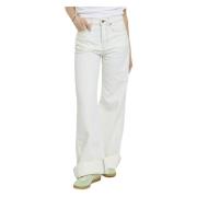 Palazzo Thames Denim Linen Jeans Department Five , White , Dames