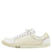 Pre-owned Leather sneakers Dolce & Gabbana Pre-owned , White , Heren