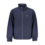 Blauwe Geborduurde Nylon Jas Ritssluiting Tommy Hilfiger , Blue , Here...