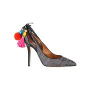 Pre-owned Raffia heels Dolce & Gabbana Pre-owned , Gray , Dames