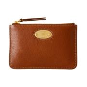 Moderne Muntportemonnee met Plaque Details Mulberry , Brown , Dames